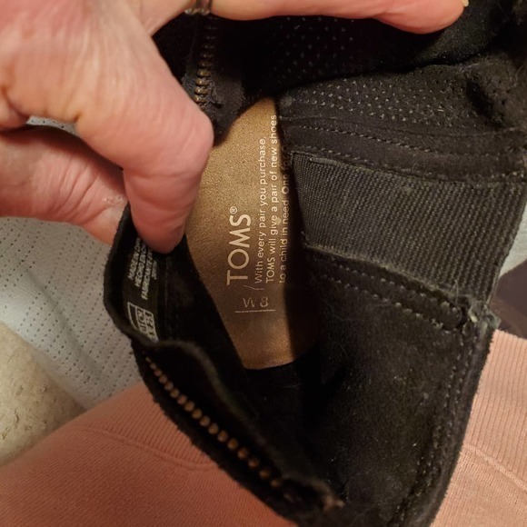 Toms Perforated Suede Open Toe Bootie - Picture 9 of 9